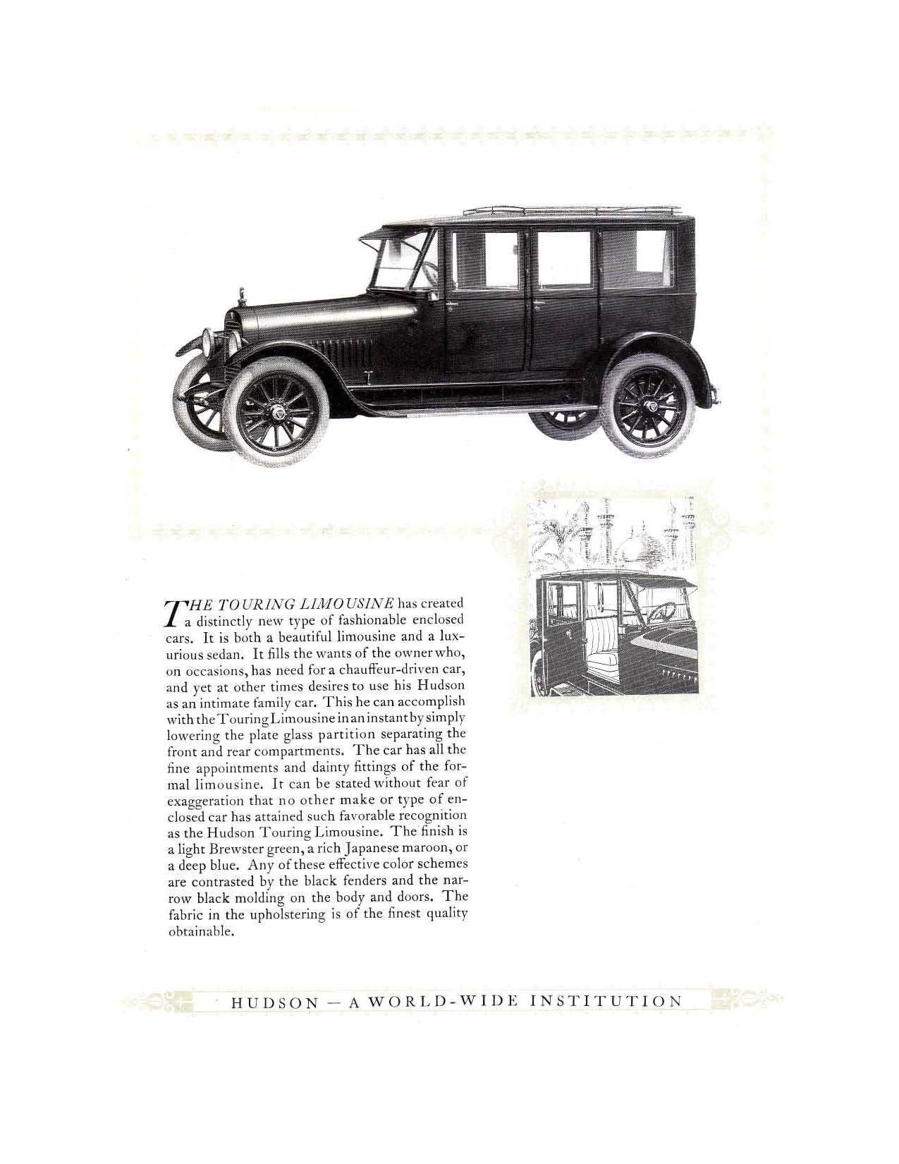 1919 Hudson Super-Six Brochure Page 15